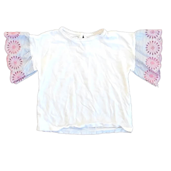 Mudpie Other - Mudpie Girls White | Pink | Blue T-Shirt size: 2-3T